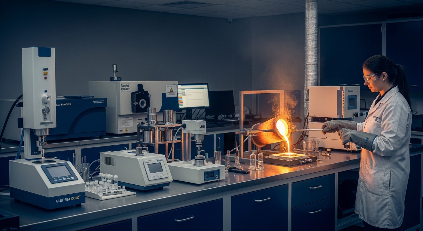 Precious metals refining and assaying laboratory.