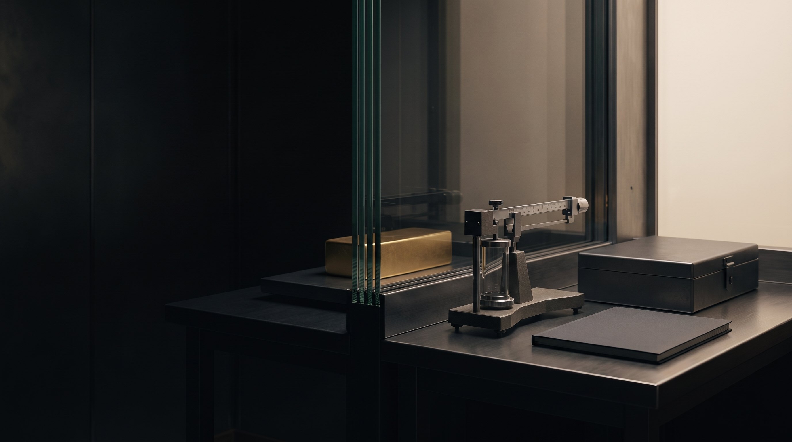 Independent verification equipment and controlled physical-gold sample